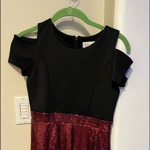A blush size 12 kids formal dress
